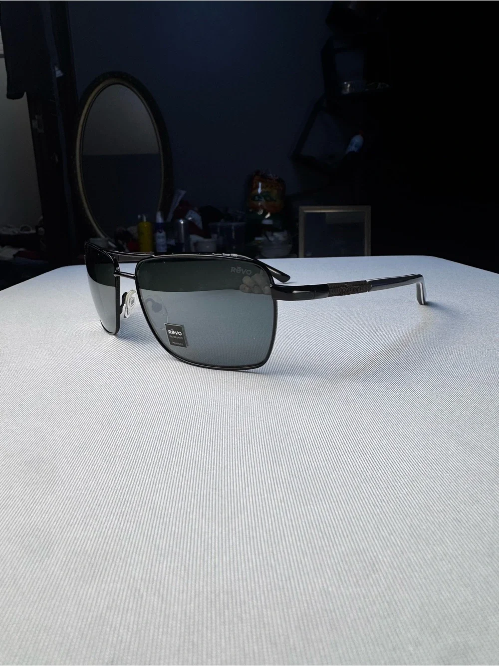 NEW! REVO RE 1244 00 sg50 Ray Polarized Glass Discontinued black/white frames